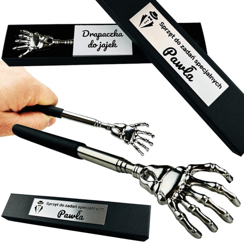 Drapaczka do jajek Paulla z uchwytem w kształcie ręki skeleton